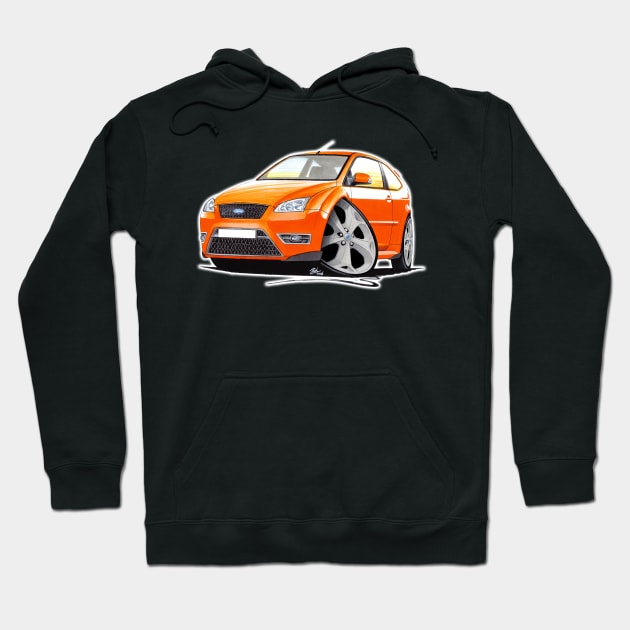 Ford Focus (Mk2) ST Orange Hoodie by y30man5